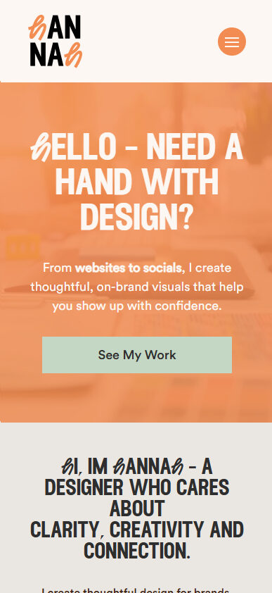 Hannah Peacock Design Mobile